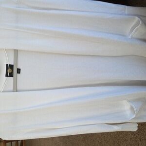 White Open Front Cardigan